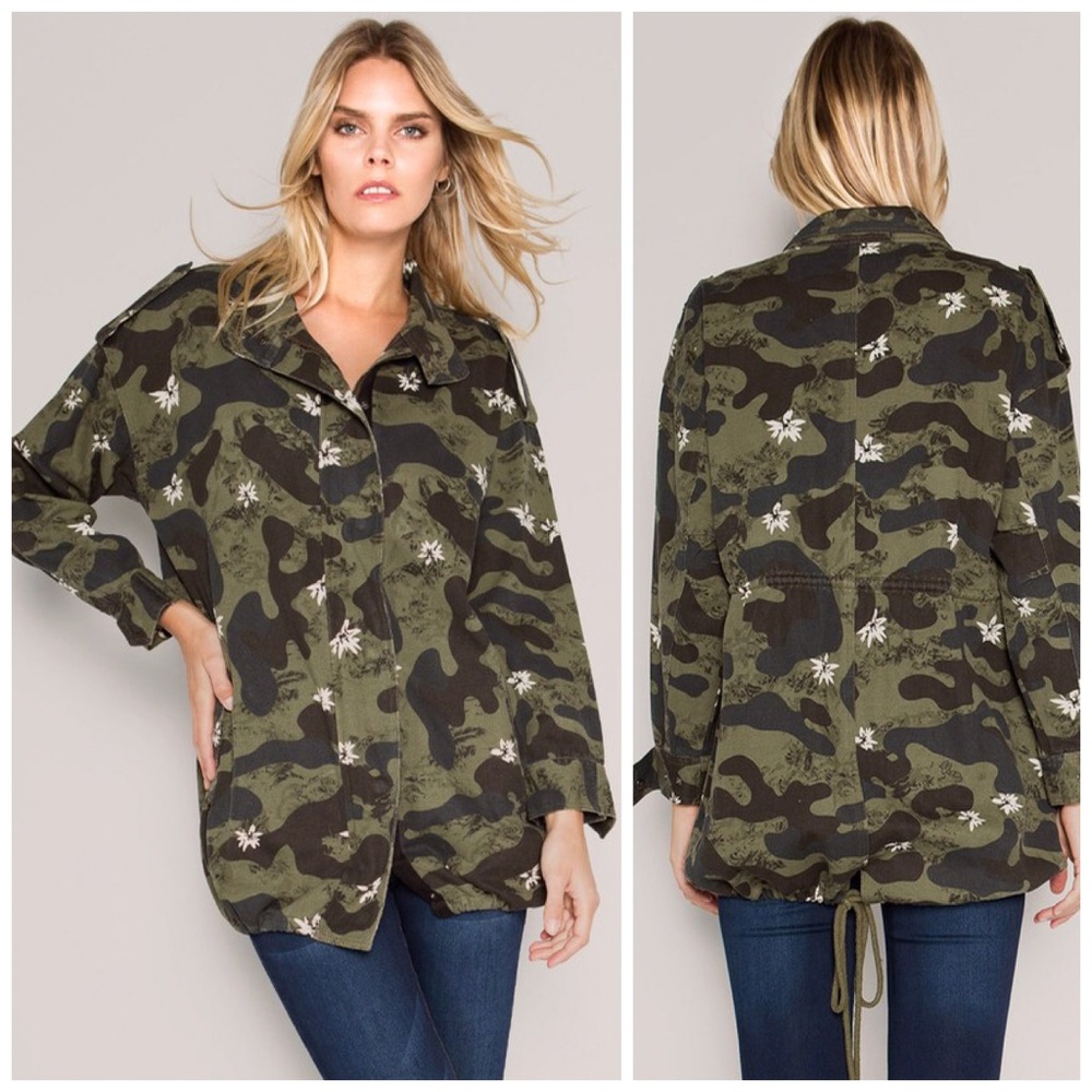 ❤️LAST 1! JACKET/CAMOUFLAGE FLORAL PRINT! - Picture 6 of 8
